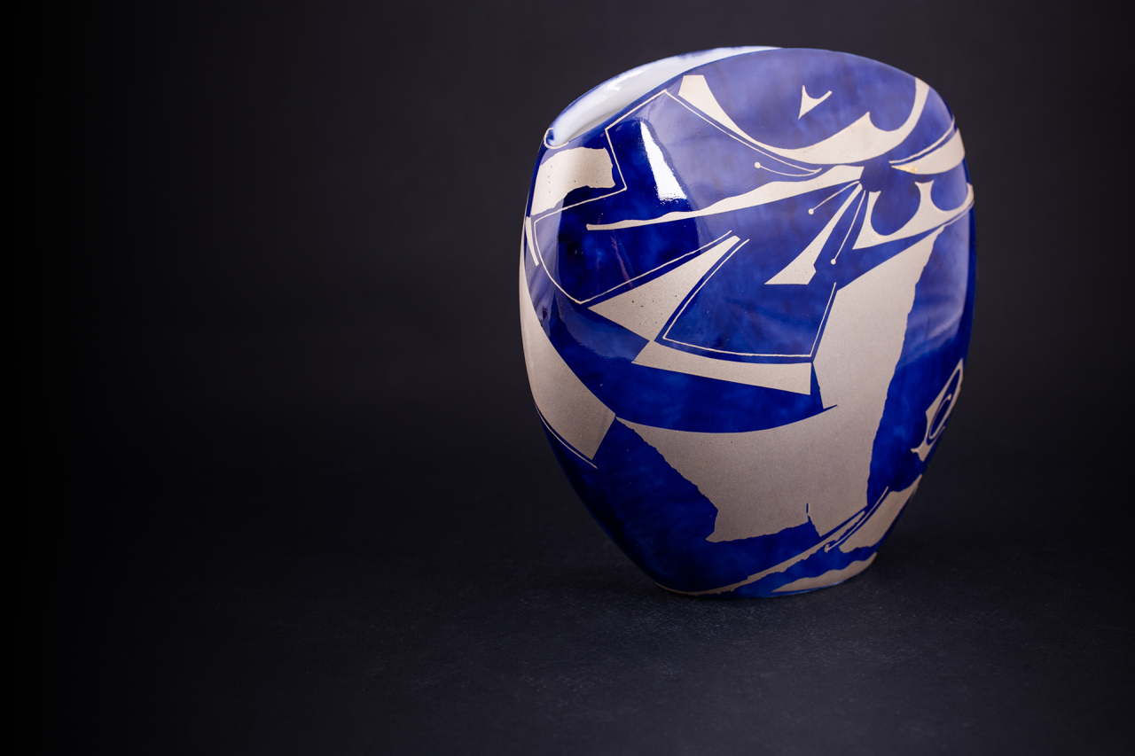 Ваза Золотая нить на форме Вечерний цветок арт 60.16413.00.1