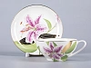 Чашка с блюдцем чайная 300мл, форма Купольная, рисунок Лилии, арт 81.29655.00.1