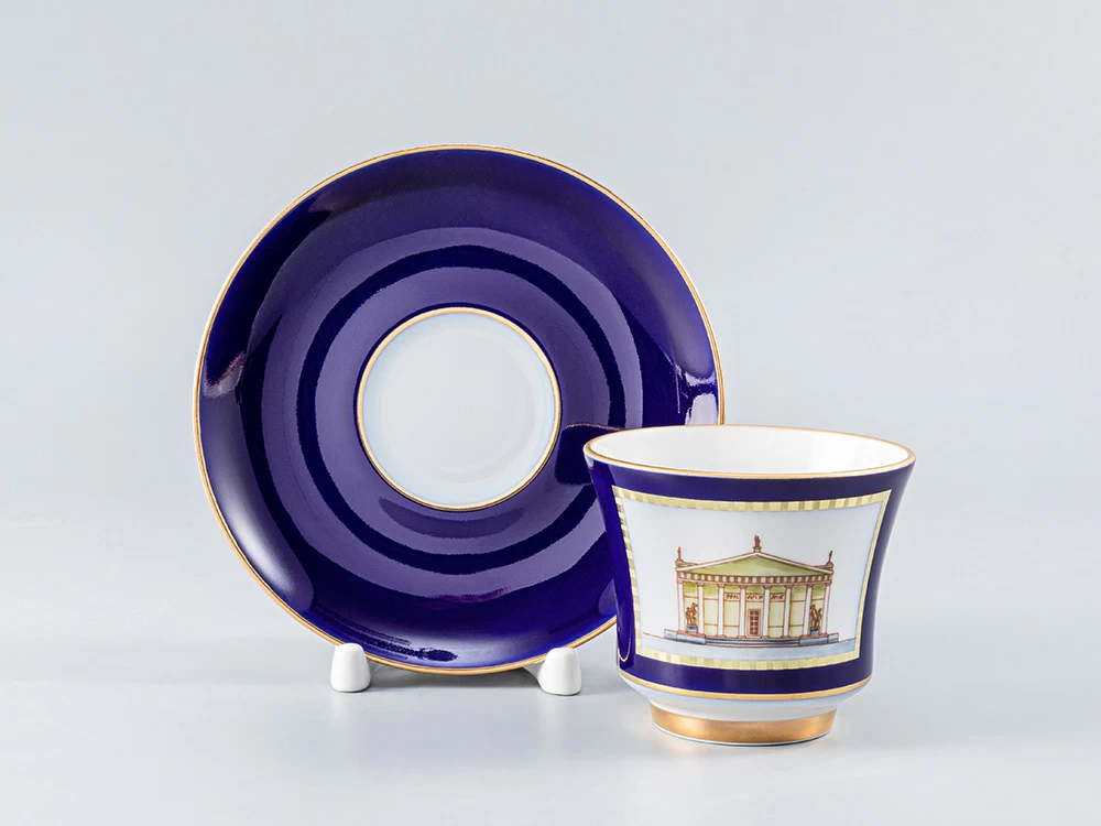 Чашка с блюдцем чайная 220 мл форма Банкетная рисунок Классика Петербурга 52% №2 арт. 81.18103.00.1