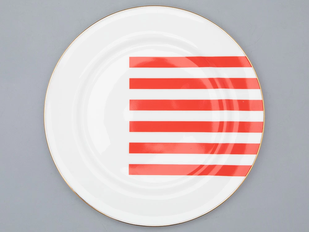 Тарелка плоская 200 мм Стандартная-2 рисунок Да и нет Красный арт. 80.44739.00.1