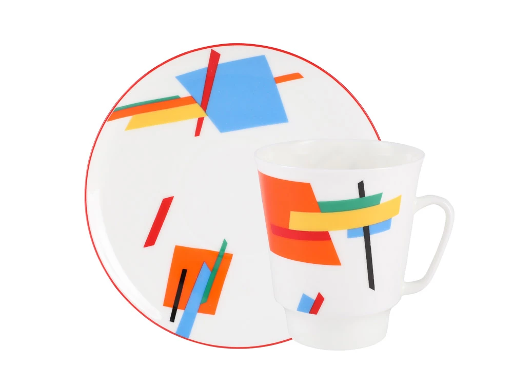 Чашка с блюдцем 165 мл форма Майская рисунок Движение 5 , арт. 81.27334.00.1