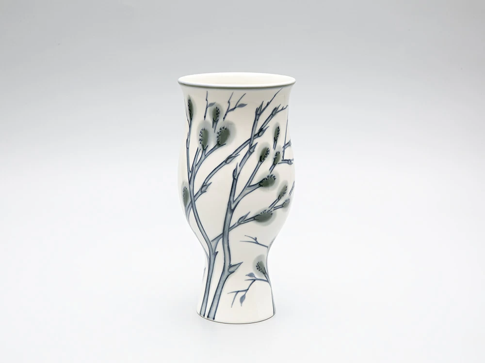 Ваза форма Цветок рисунок Верба арт. 80.01089.00.1