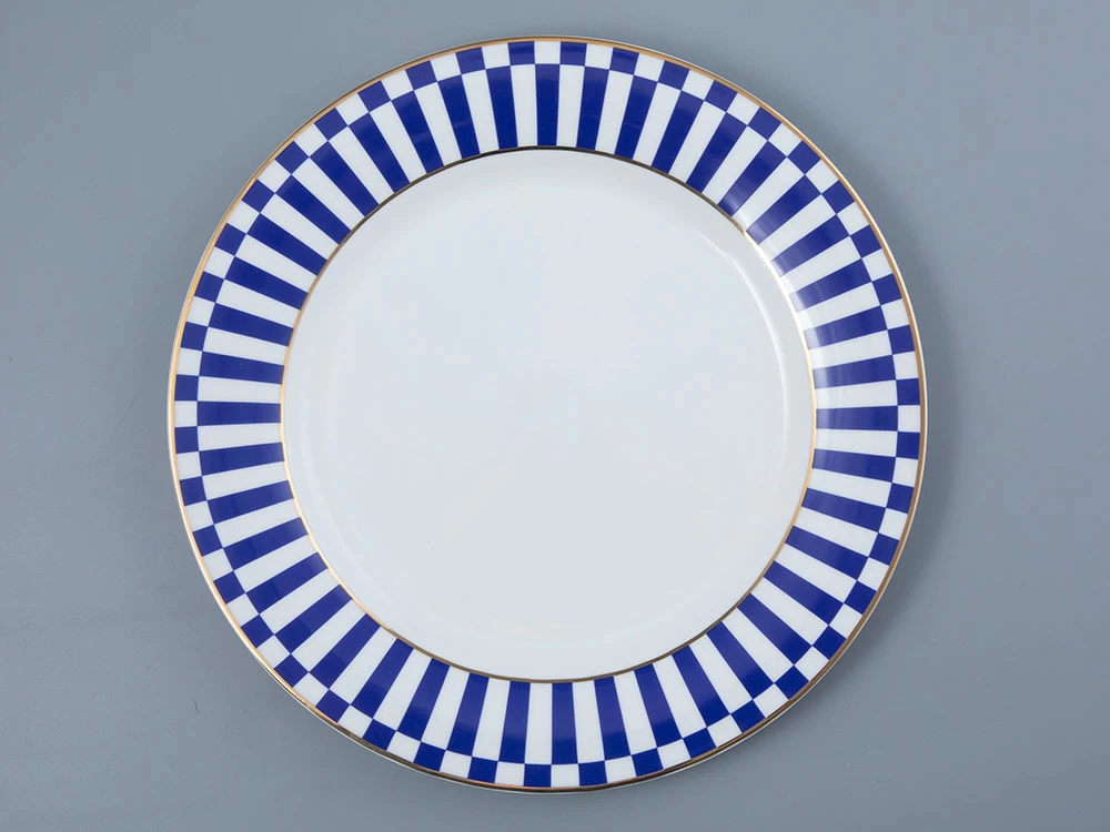 Тарелка плоская 270 мм Стандартная-2 рисунок Да и нет Синий арт. 80.44732.00.1