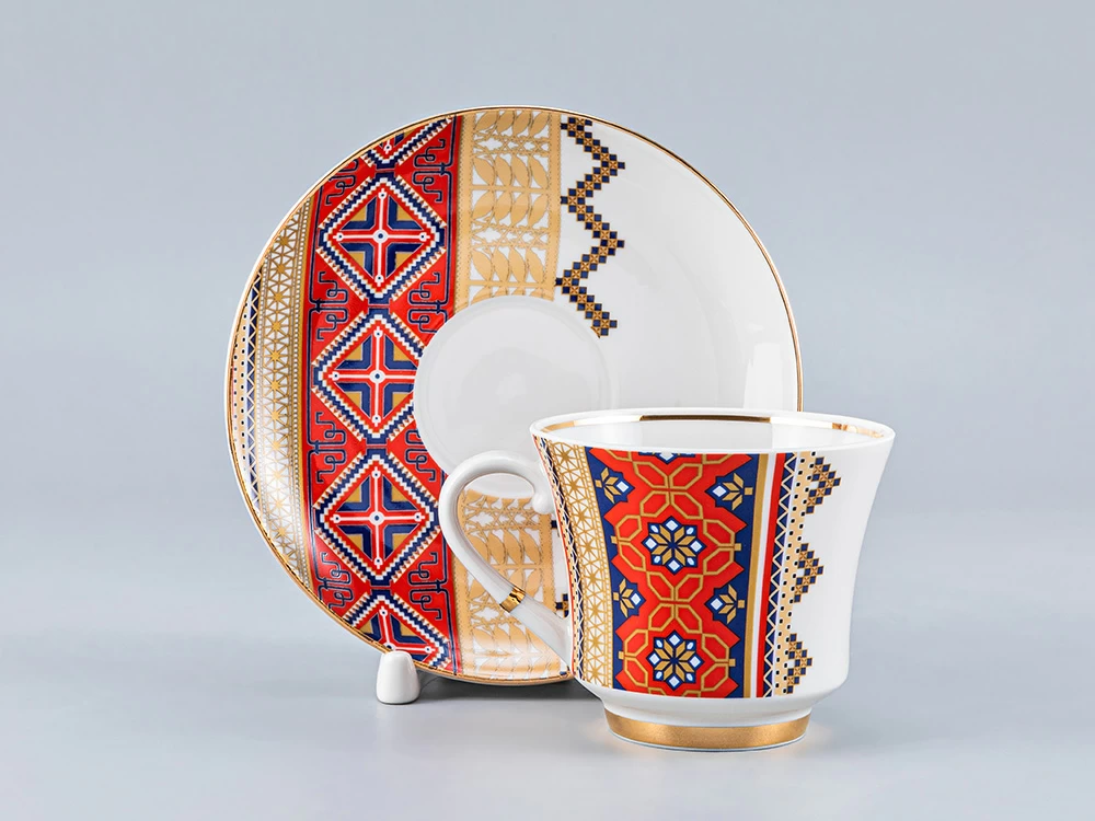 Чашка с блюдцем чайная 220 мл форма Банкетная рисунок Разгуляй арт. 81.28338.00.1