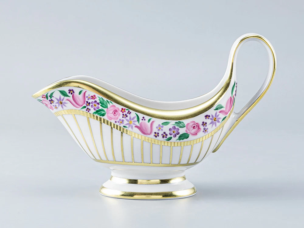 Императорский фарфоровый завод Соусник 200 мл форма Александрия рисунок Воспоминание арт. 80.58183.00.1