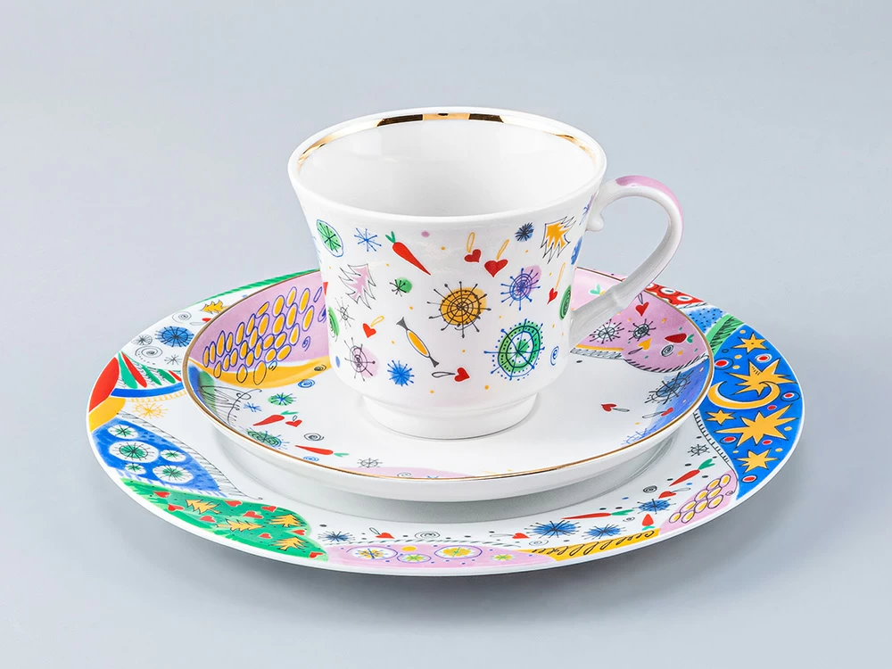 Трехпредметный комплект форма Банкетная рисунок Конфетти-2 арт. 81.25128.00.1