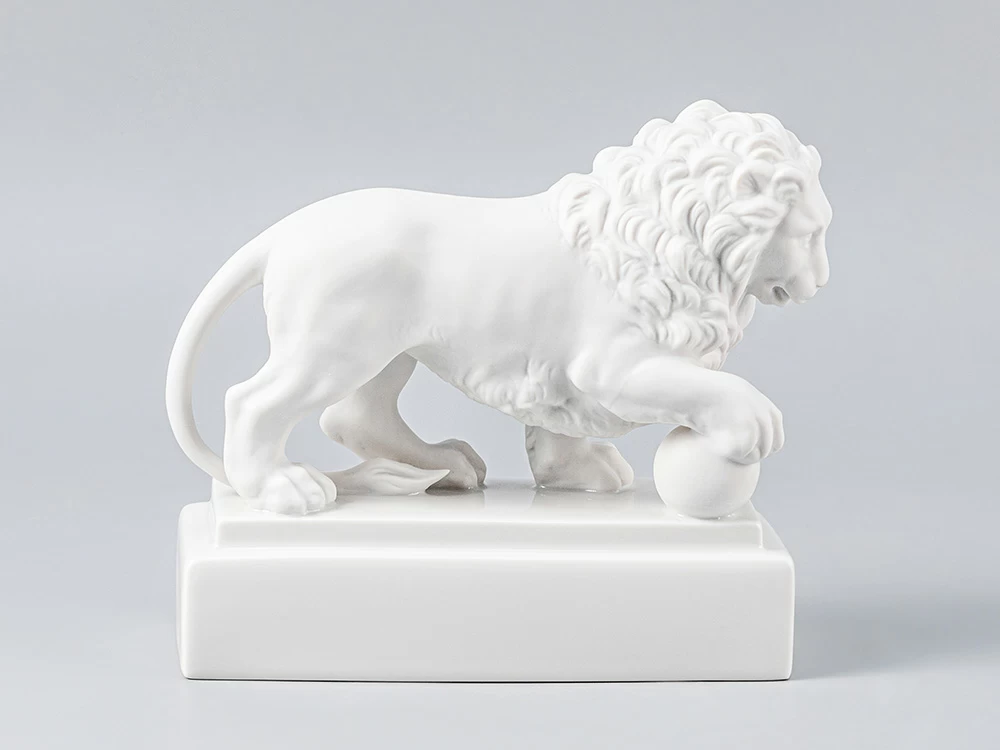 Скульптура Лев Белый арт. 82.63357.00.1