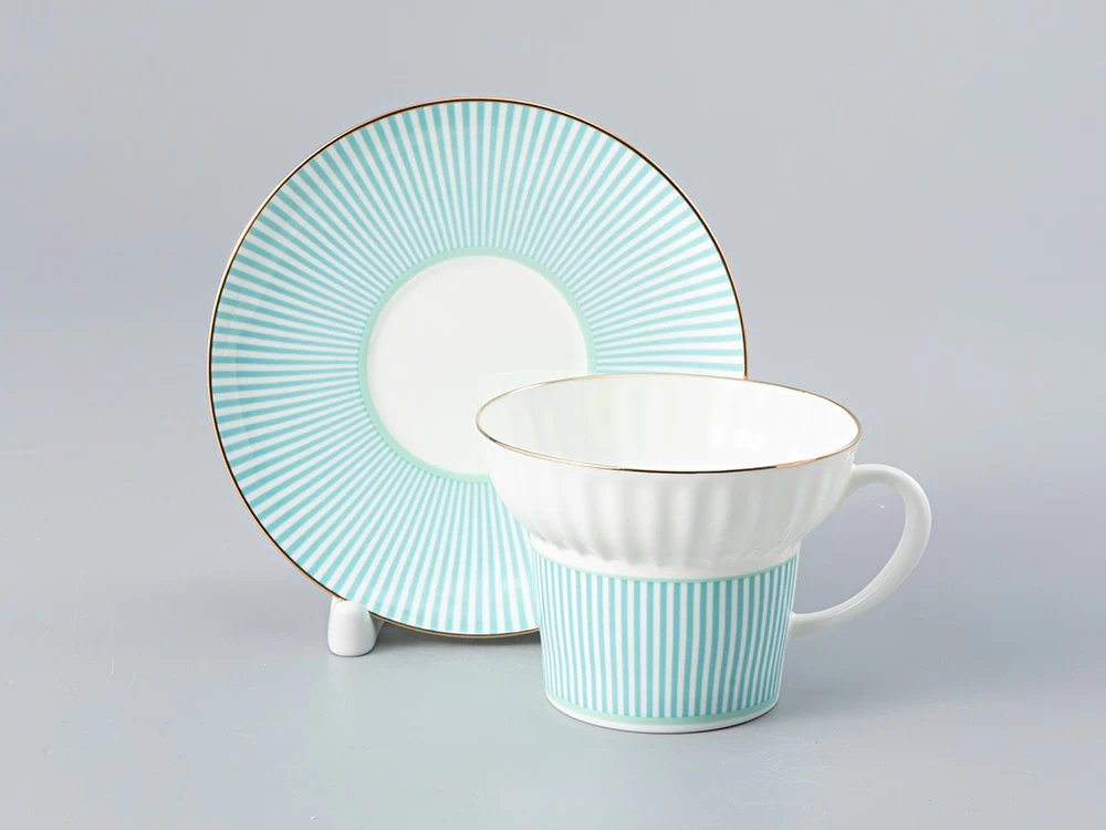 Императорский фарфоровый завод Чашка с блюдцем кофейная 155 мл., форма Волна,  рисунок Геометрия 3 арт. 81.27009.00.1