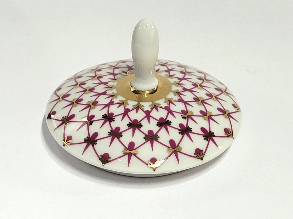 Крышка к сахарнице, форма Молодежная, рисунок Сетка - Блюз, арт 80.65686.00.1