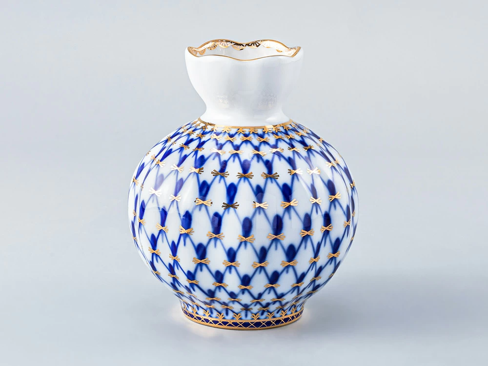 Ваза для цветов Тюльпан Кобальтовая сетка арт. 80.04257.00.1