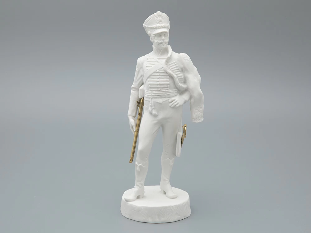 Скульптура Гусар эпохи АлександраI, в подарочной упаковке, рисунок Белый бисквит, арт 81.33423.00.1