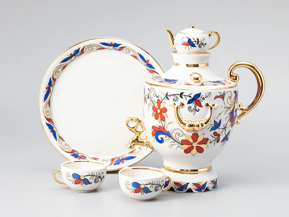 Прибор для вина четырехпредметный Веселый самоварчик Сувенир арт. 81.10363.00.1