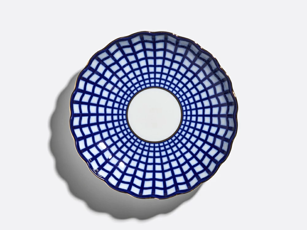 Сухарница, 215 мм, форма Тюльпан, рисунок Кобальтовая клетка арт. 80.03707.00.1