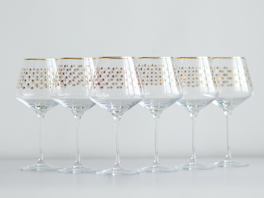 Набор (6 бокалов для воды) 470 мл Золотая сетка арт. 14.00387.07