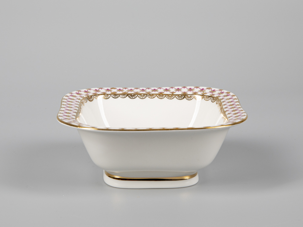 Салатник однопорционный квадратный Молодежная Сетка-Блюз арт. 80.50645.00.1