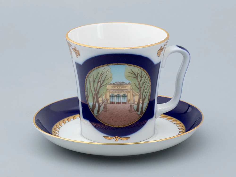 Бокал с блюдцем форма Ленинградский рисунок Летний сад Петра I арт. 81.31479.00.1