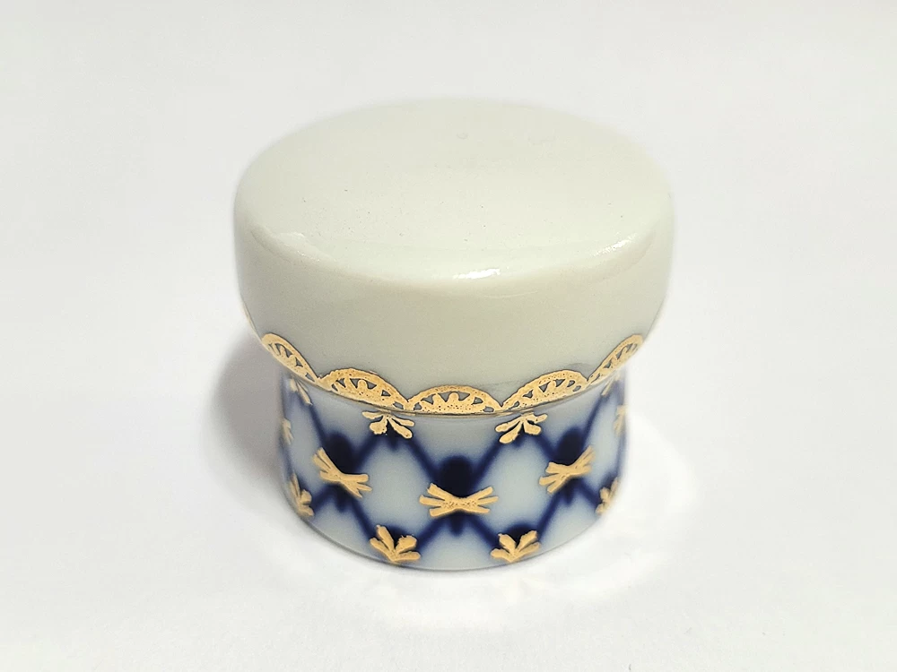 Крышка к графину, форма Цилиндрическая, рисунок Кобальтовая сетка арт 80.05848.00.1