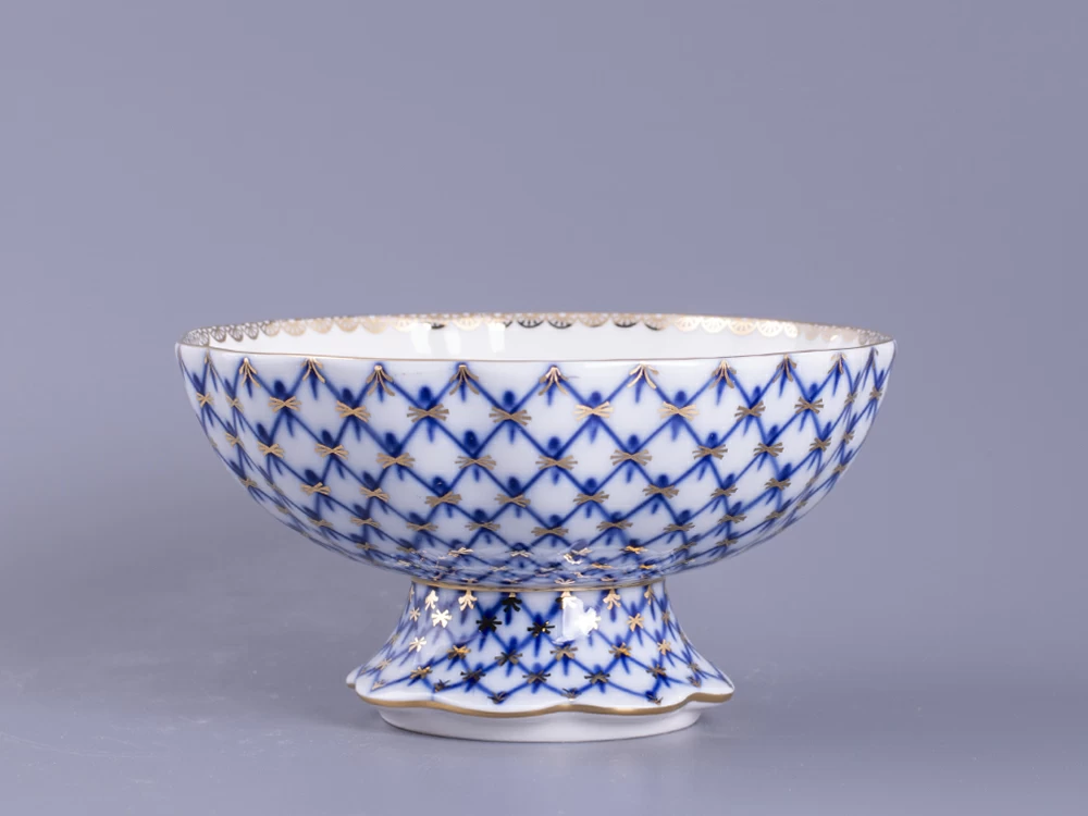 Ваза для конфет Тюльпан Кобальтовая сетка арт. 80.04258.00.1