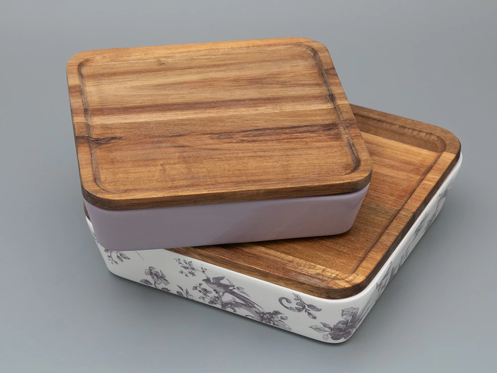 Набор для запекания (2 предмета) форма Стандартная, рисунок Monplaisir Violet (Монплезир Виолет), арт 42.00059.00.1