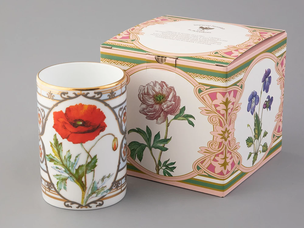 Бокал 400 мл в подарочной упаковке, форма Соло, рисунок Мак восточный, арт. 81.32713.00.1