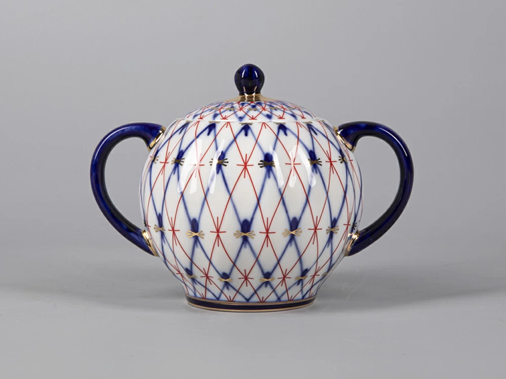 Сахарница форма Тюльпан рисунок Сетка 1950, арт. 80.42359.00.1