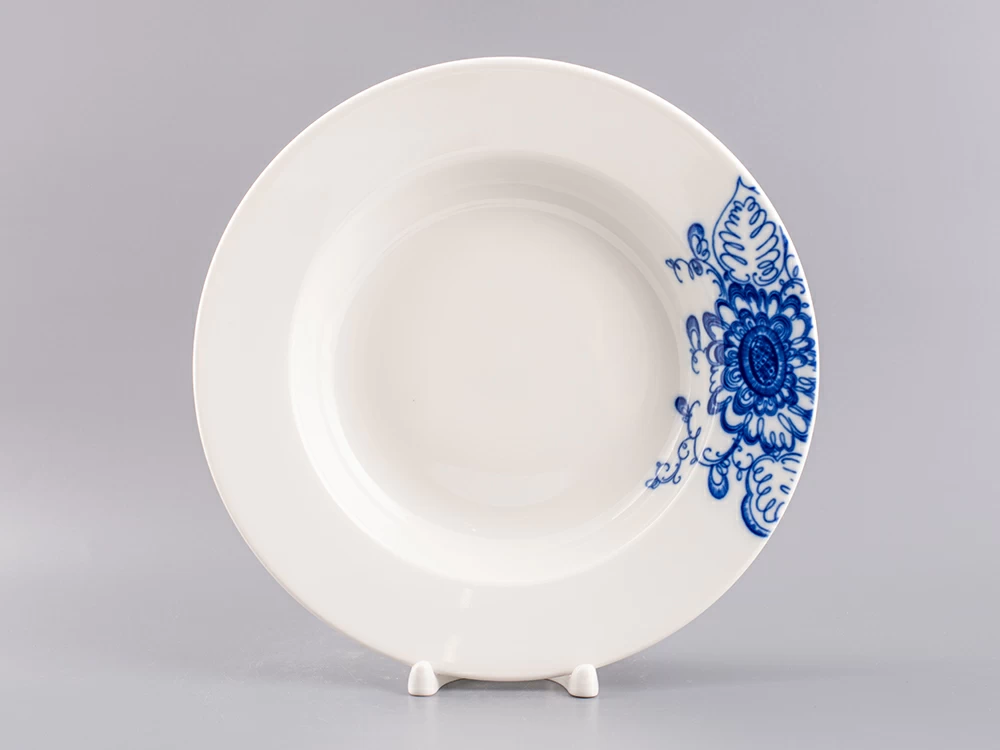 Тарелка 220 мм, форма Глубокая, рисунок Гарден, арт. 80.99826.00.1.