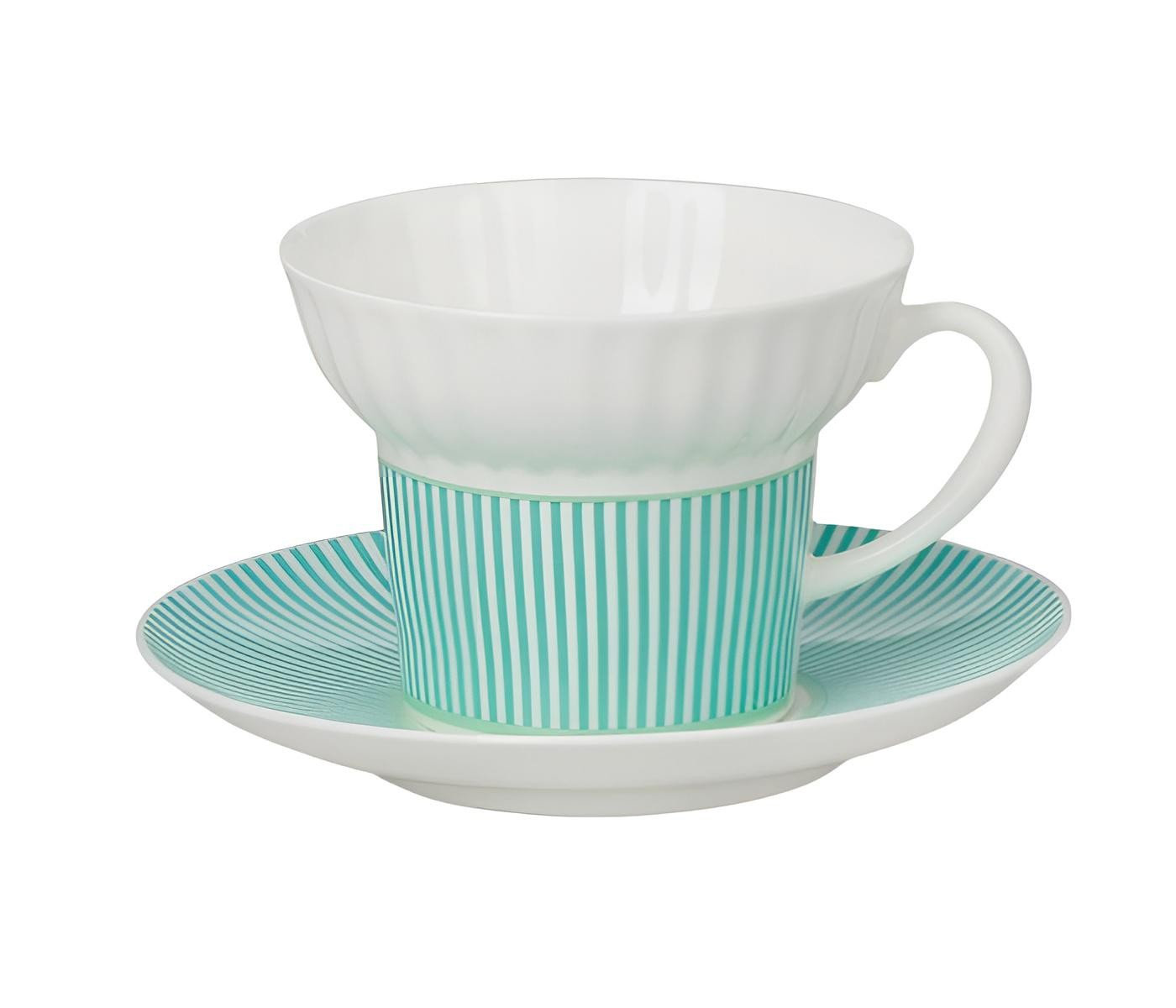 Чашка с блюдцем Волна, Геометрия 3 Home, 155мл арт. 81.28606.00.1