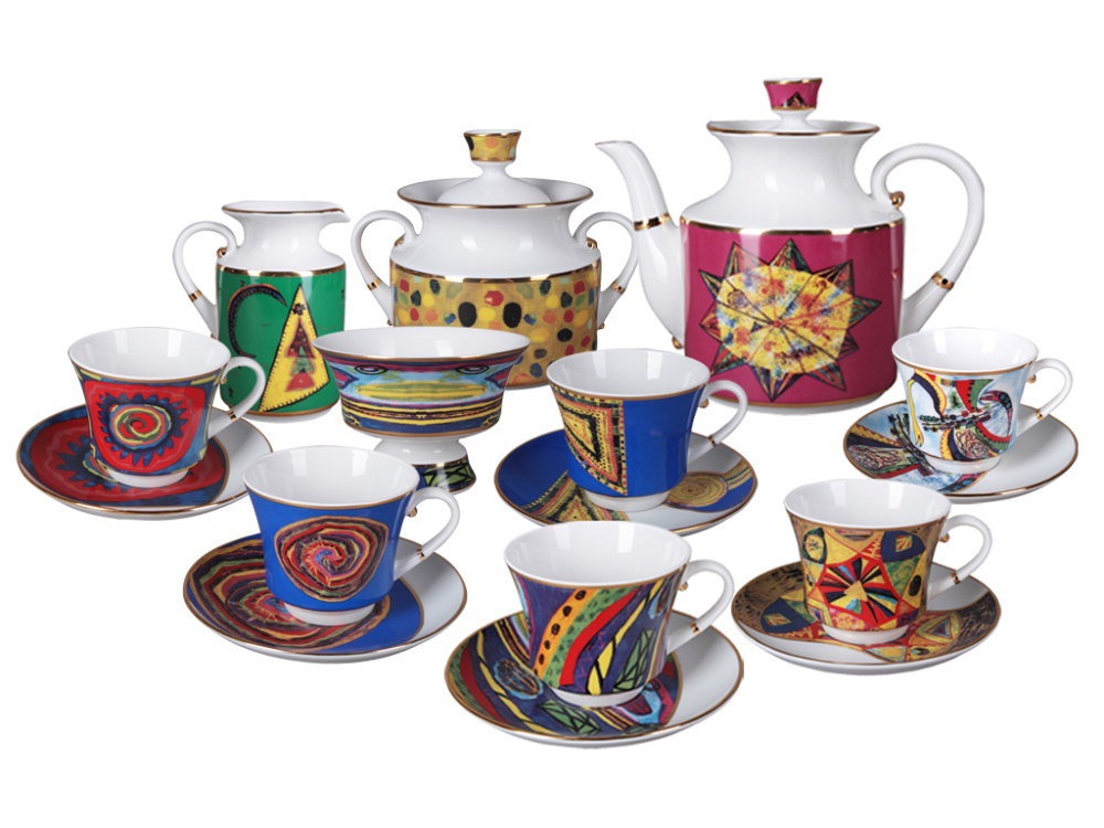 Сервиз чайный Банкетная Цветные сны, 6 персон 16 предметов, арт. 81.24024.00.1
