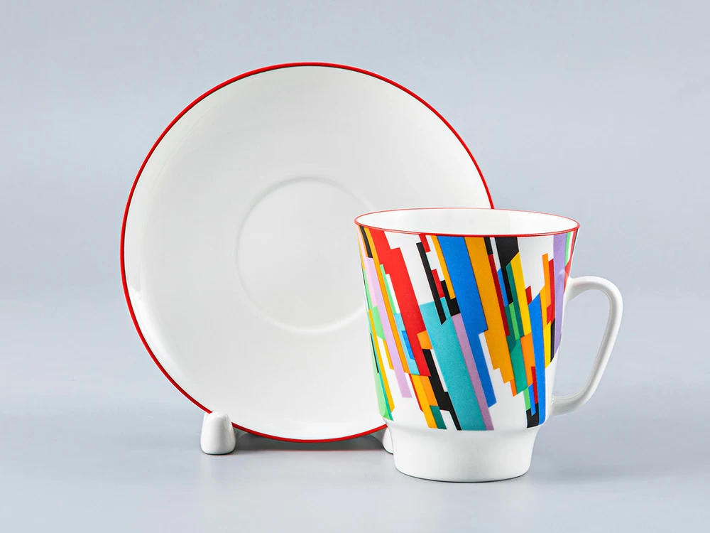 Чашка с блюдцем 165 мл форма Майская рисунок Движение 2, арт. 81.27267.00.1