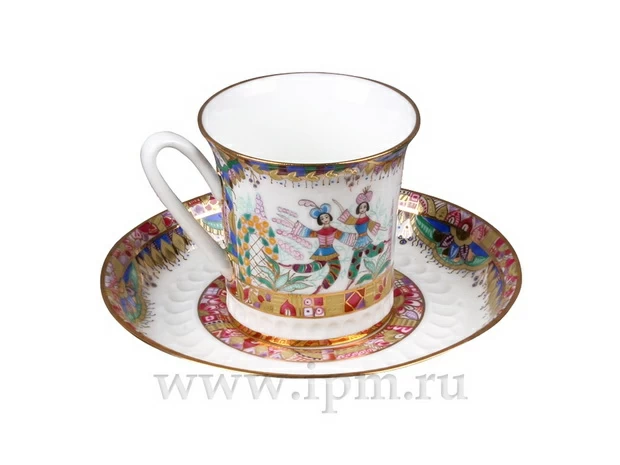Чашка с блюдцем кофейная 68 мл.,  форма Вертикаль, рисунок Русский балет арт. 81.15736.00.1