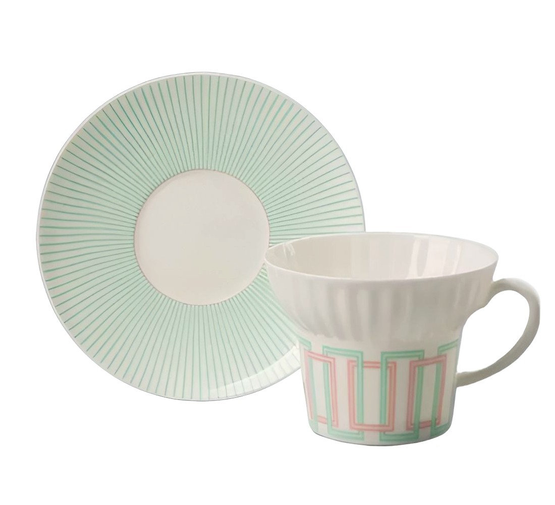 Чашка с блюдцем Волна, Геометрия 4 Home, 155мл, арт. 81.28607.00.1