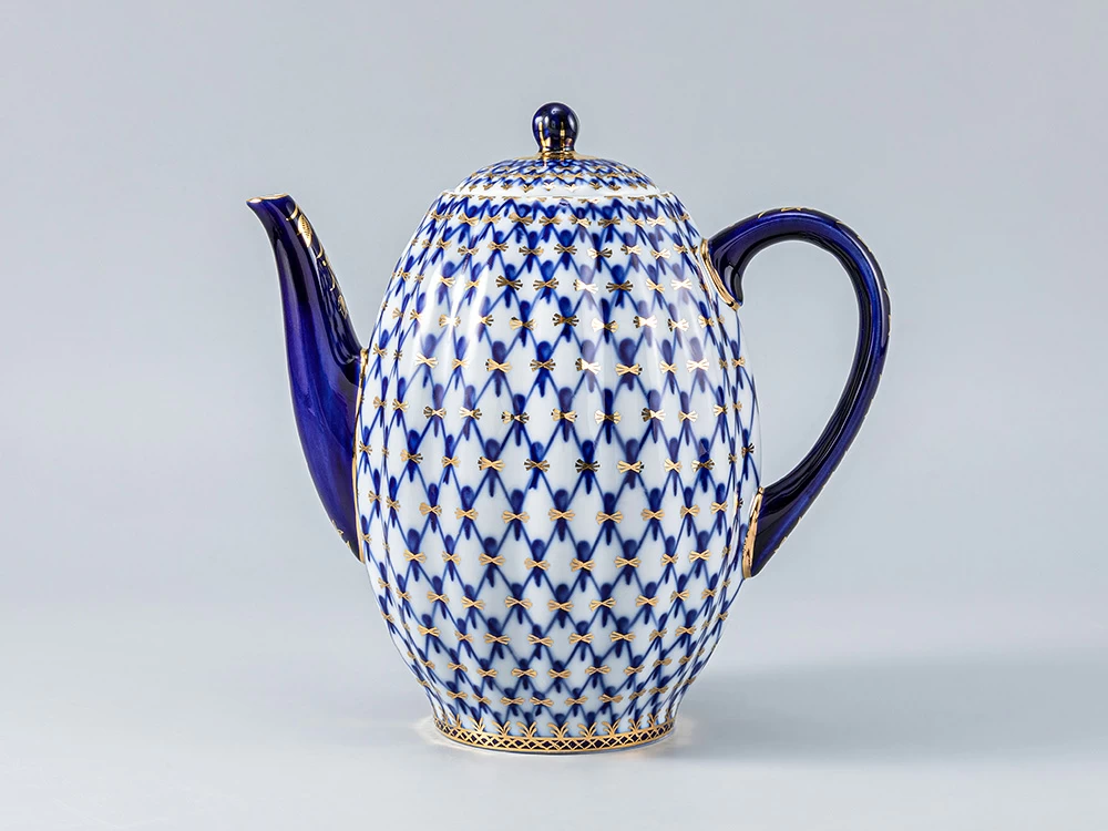 Кофейник Тюльпан Кобальтовая сетка 1200 мл арт. 80.00233.00.1