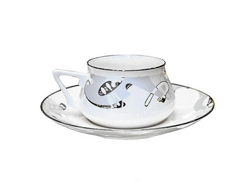 Чашка с блюдцем кофейная 180 мл форма Билибина 1 Крокус 180 мл арт. 81.16133.00.1