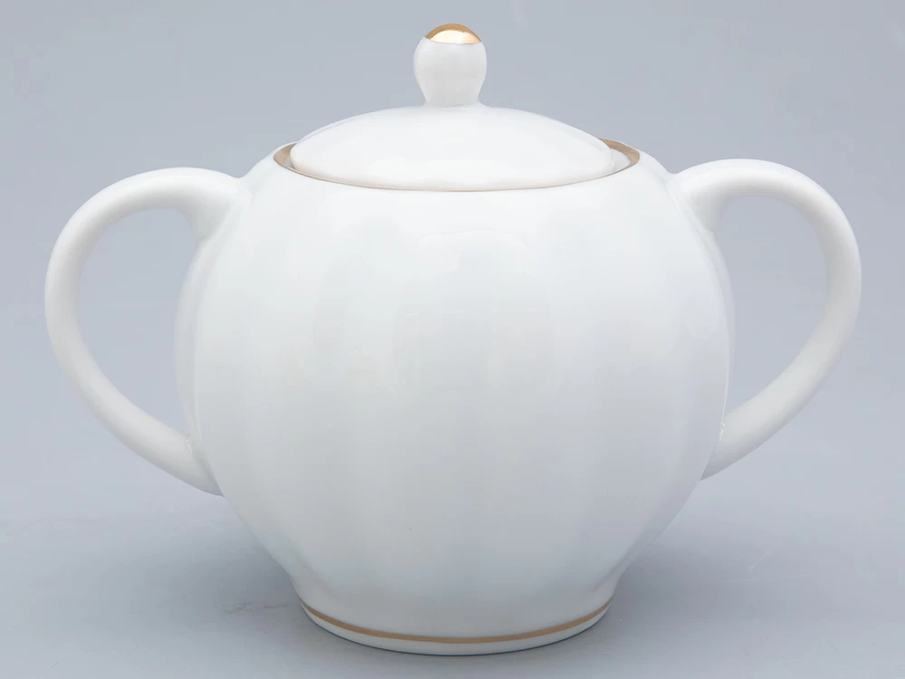 Императорский фарфоровый завод Сахарница Тюльпан Белоснежка арт. 80.06879.00.1