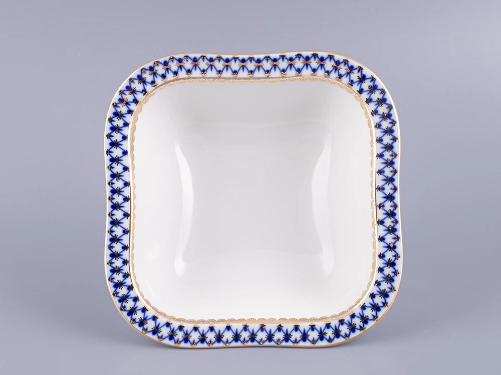 Салатник четырех порционный квадратный Молодежная Кобальтовая сетка арт. 80.06936.00.1