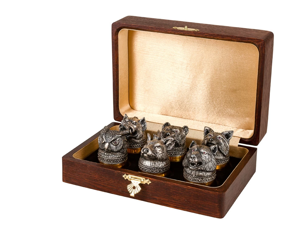 Набор Русский лес 6, секстет (медведь, кабан, волк, лиса, олень, сова) арт. 21.00108.88