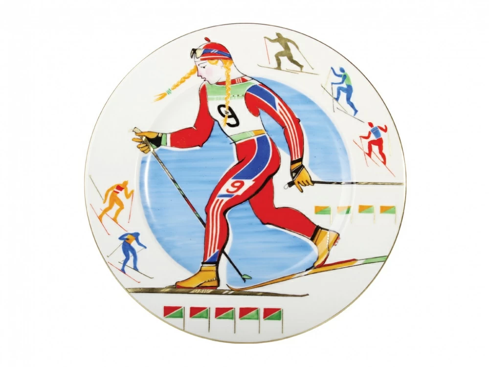 Декоративная тарелка 265 мм форма Mazarin рисунок Лыжный спорт арт. 60.07233.00.1