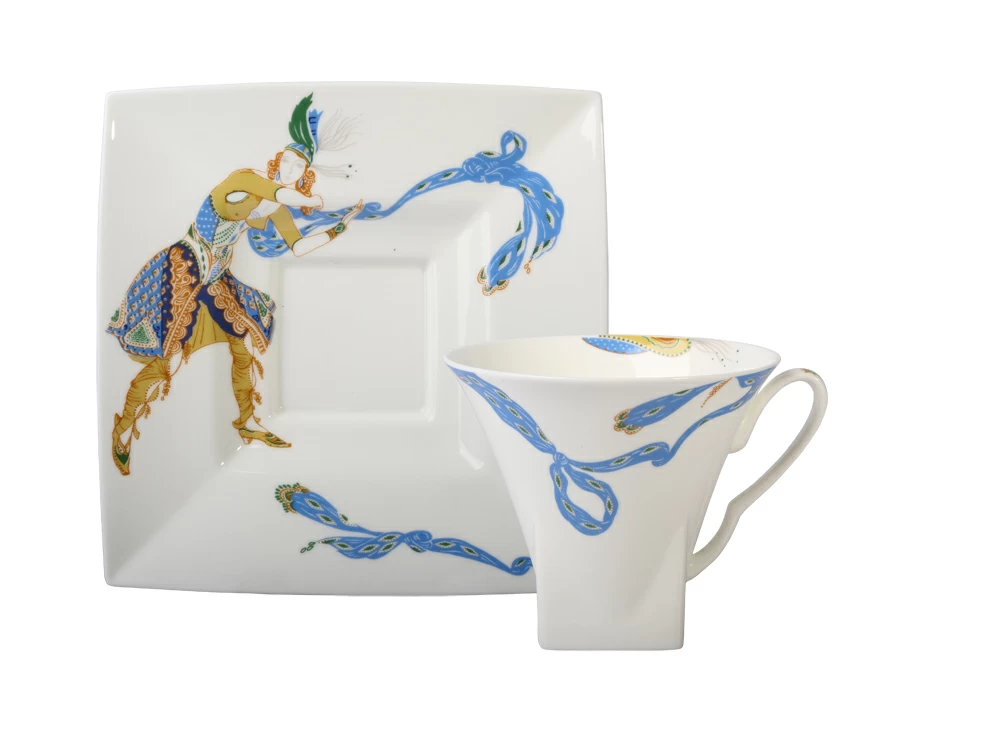Чашка с блюдцем чайная 220 мл форма Петрополь рисунок Индийский танец арт. 81.19122.00.1