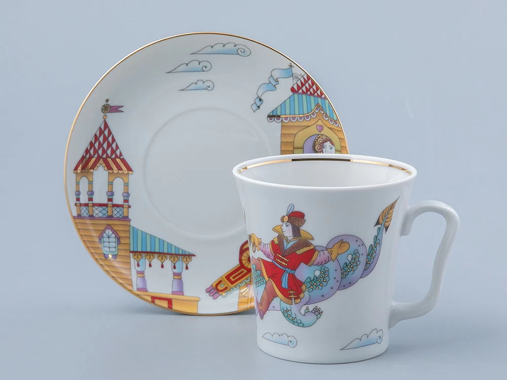 Бокал с блюдцем Ленинградский Иван-Царевич и Змей-Горыныч  360 мл арт. 81.31613.00.1