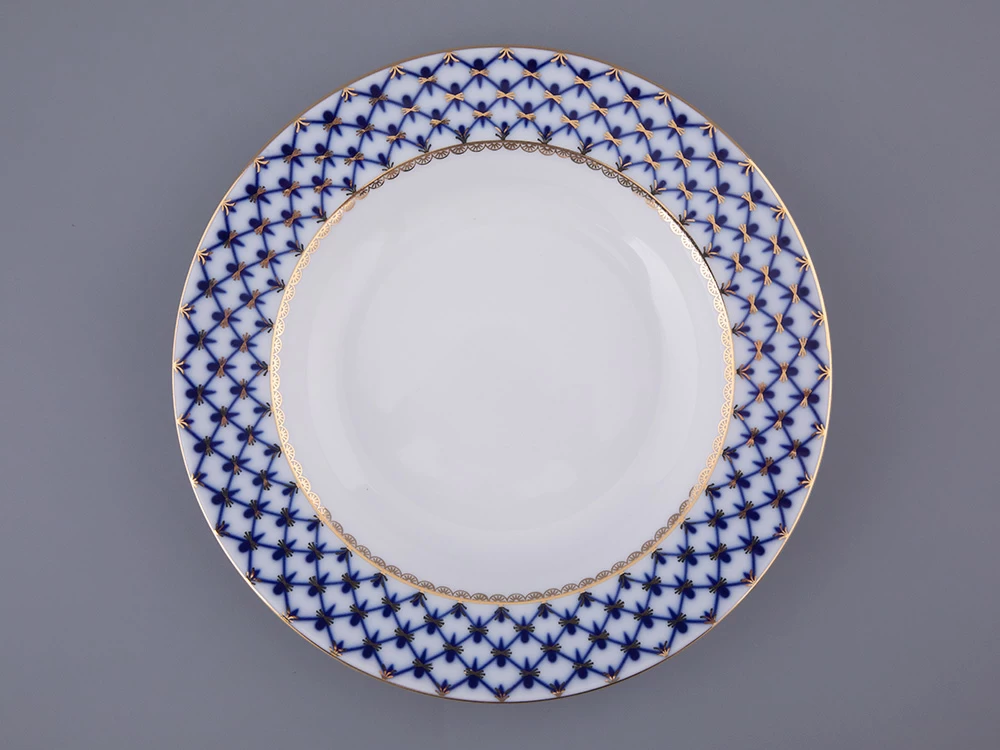 Тарелка глубокая 225 мм, форма Европейская, рисунок Кобальтовая сетка арт.80.85298.00.1