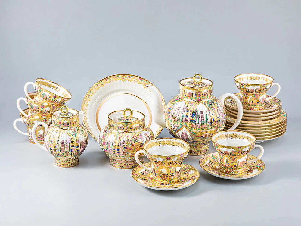 Сервиз чайный Волна Весенние пейзажи, 6 персон 22 предметоа, арт. 81.14494.00.1