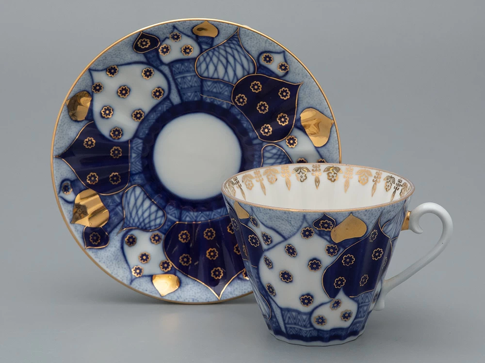 Чашка с блюдцем чайная 235 мл форма Лучистая рисунок Перезвоны арт. 81.13809.00.1