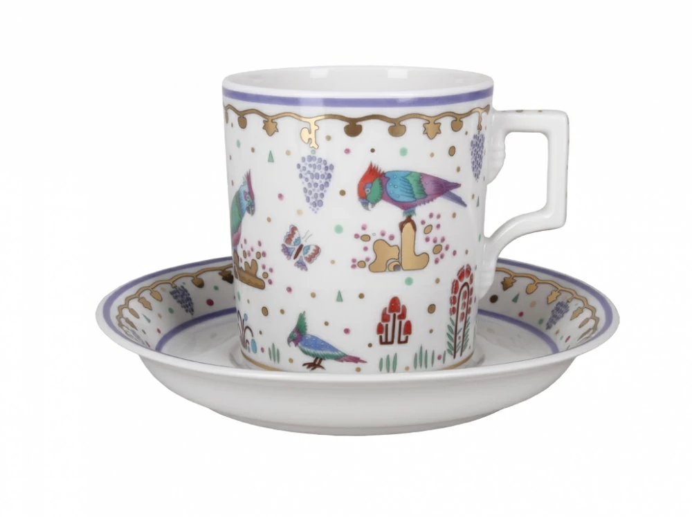 Чашка с блюдцем чайная 220 мл форма Гербовая рисунок Нескучный сад арт. 81.23634.00.1