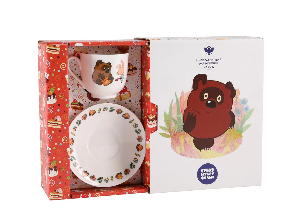 Подарочный набор 180 мл. форма Ландыш рисунок Пятачок арт. 81.27842.00.1