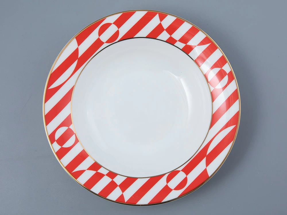 Тарелка глубокая 235 мм Стандартная-2 рисунок Да и нет Красный арт. 80.44738.00.1