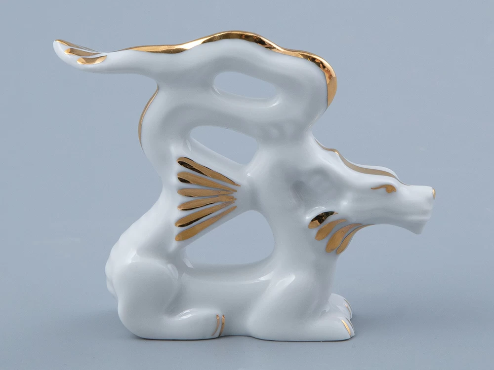 Скульптура Дракон изящный N2 Золотой арт. 82.45133.00.1