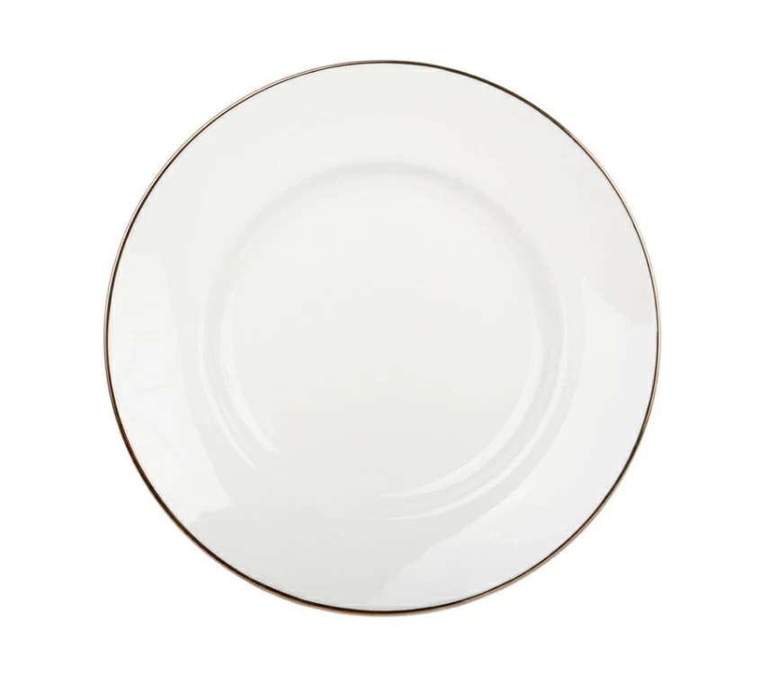Тарелка мелкая 155 мм форма Гладкая рисунок Золотой кантик арт. 80.06317.00.1