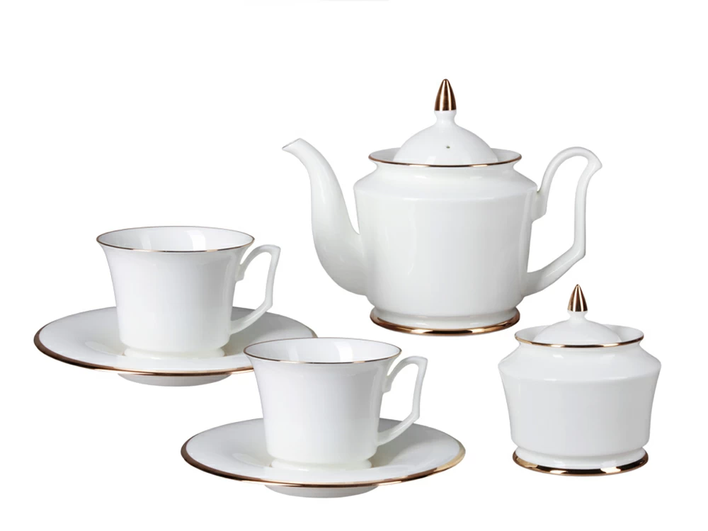 Сервиз чайный форма Юлия рисунок Золотая лента, 6 персон 14 предметов арт. 81.23999.00.1