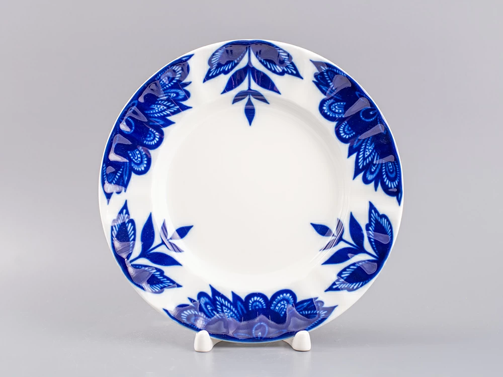 Тарелка мелкая 180 форма Шатровая рисунок Флер, арт.80.99810.00.1