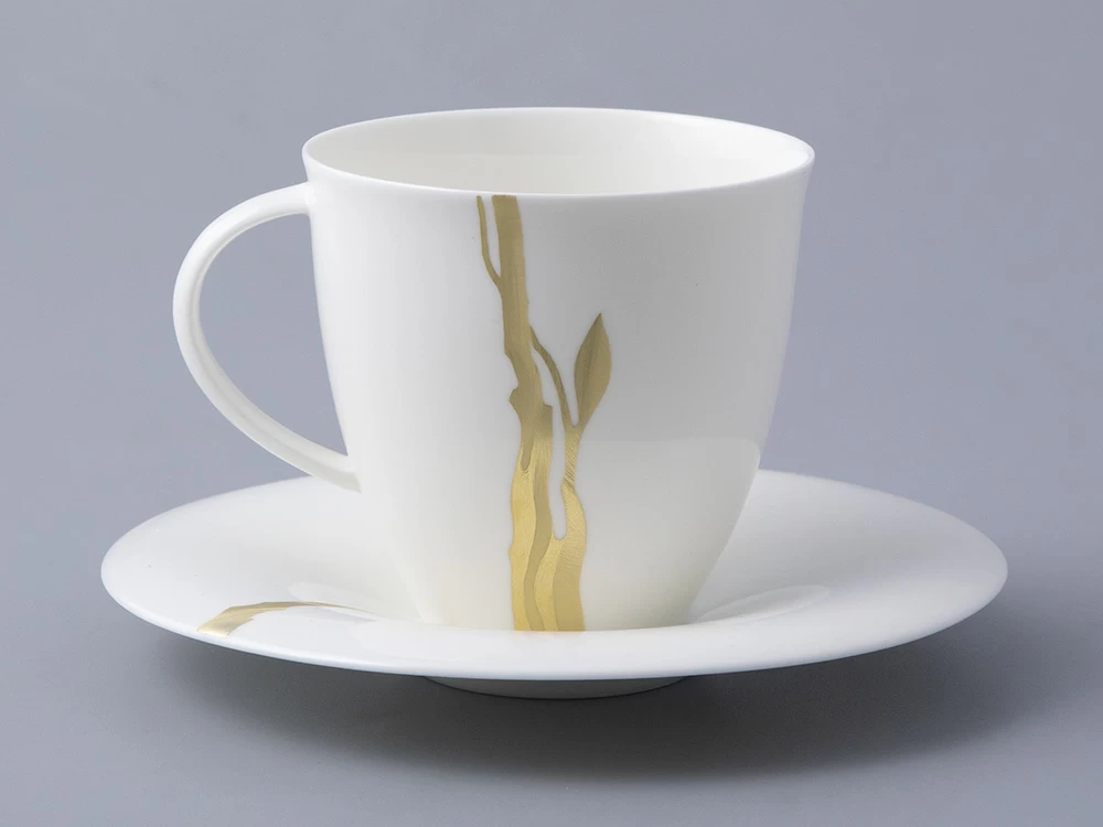 Чашка с блюдцем чайная форма Оливия рисунок Лидия арт. 81.31431.00.1